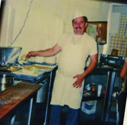 Pop Ruiz at the family taco shop in 1974
